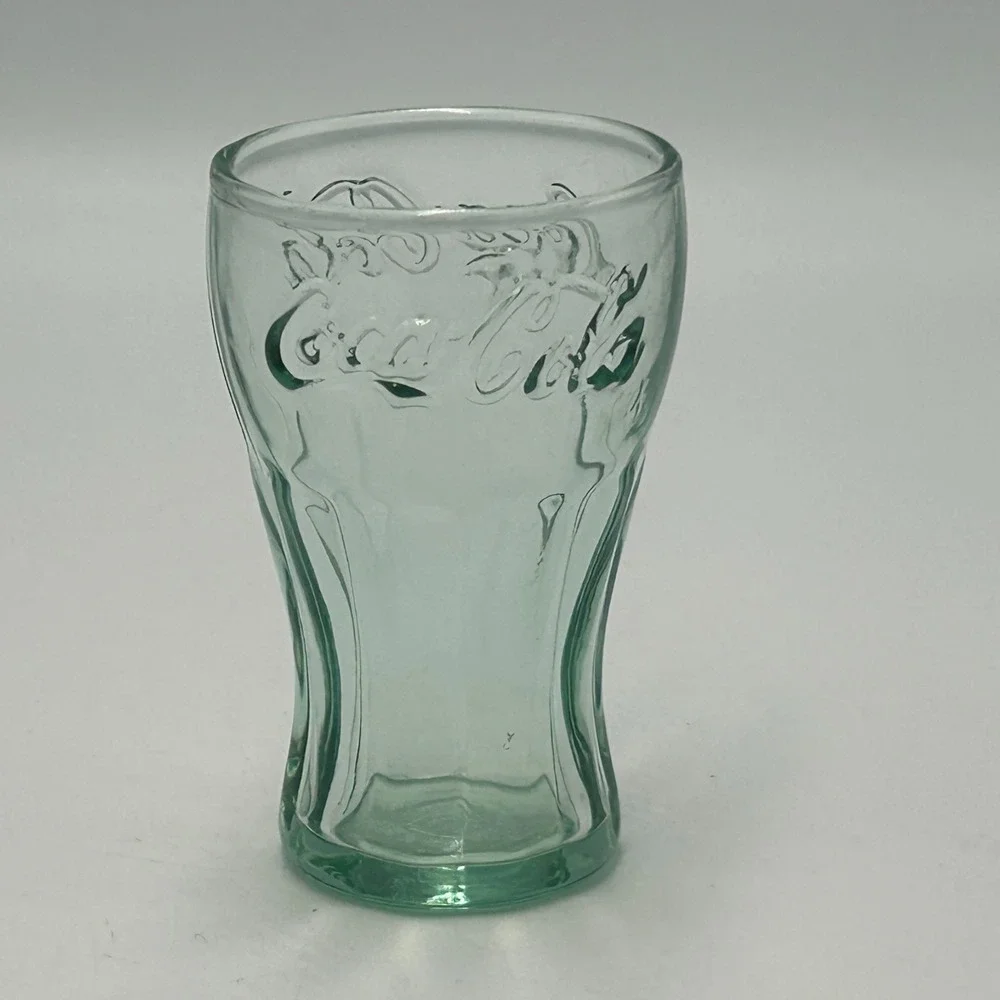 Libbey Coke Coca-Cola Mini Green Shot Glass 2.25oz / 3 Inch Single Glass Vintage